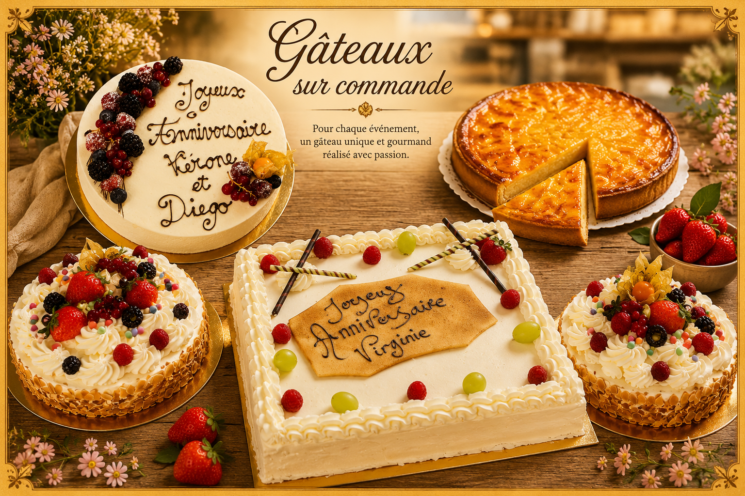 Entremets sur commande