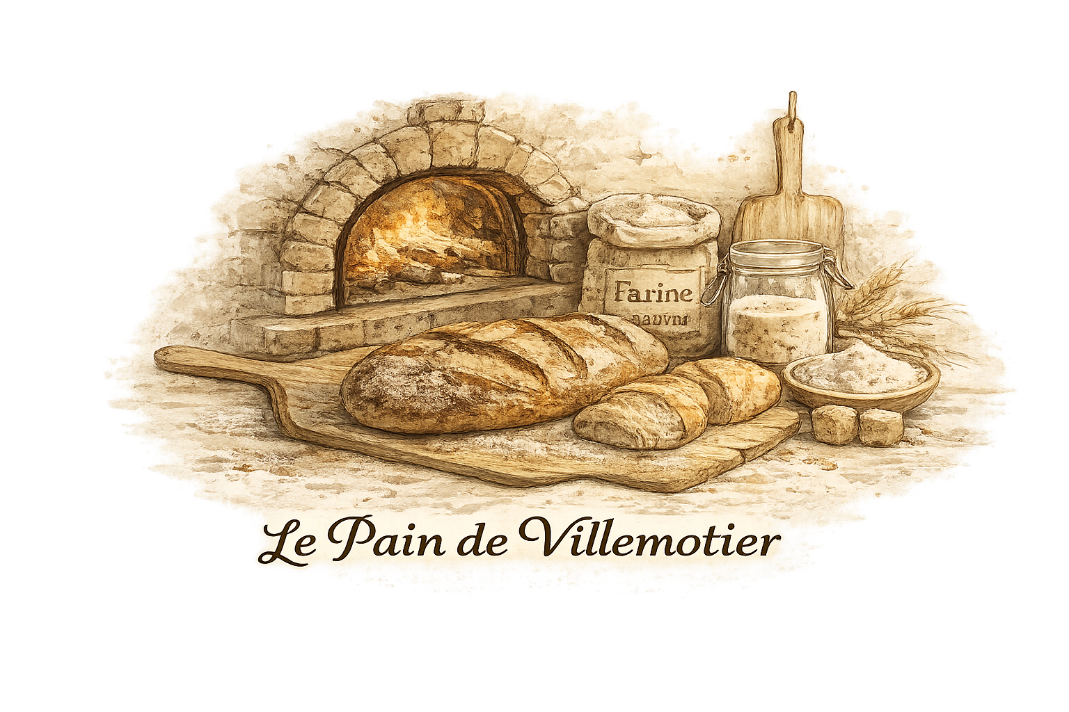 Pain de Villemotier au feu de bois