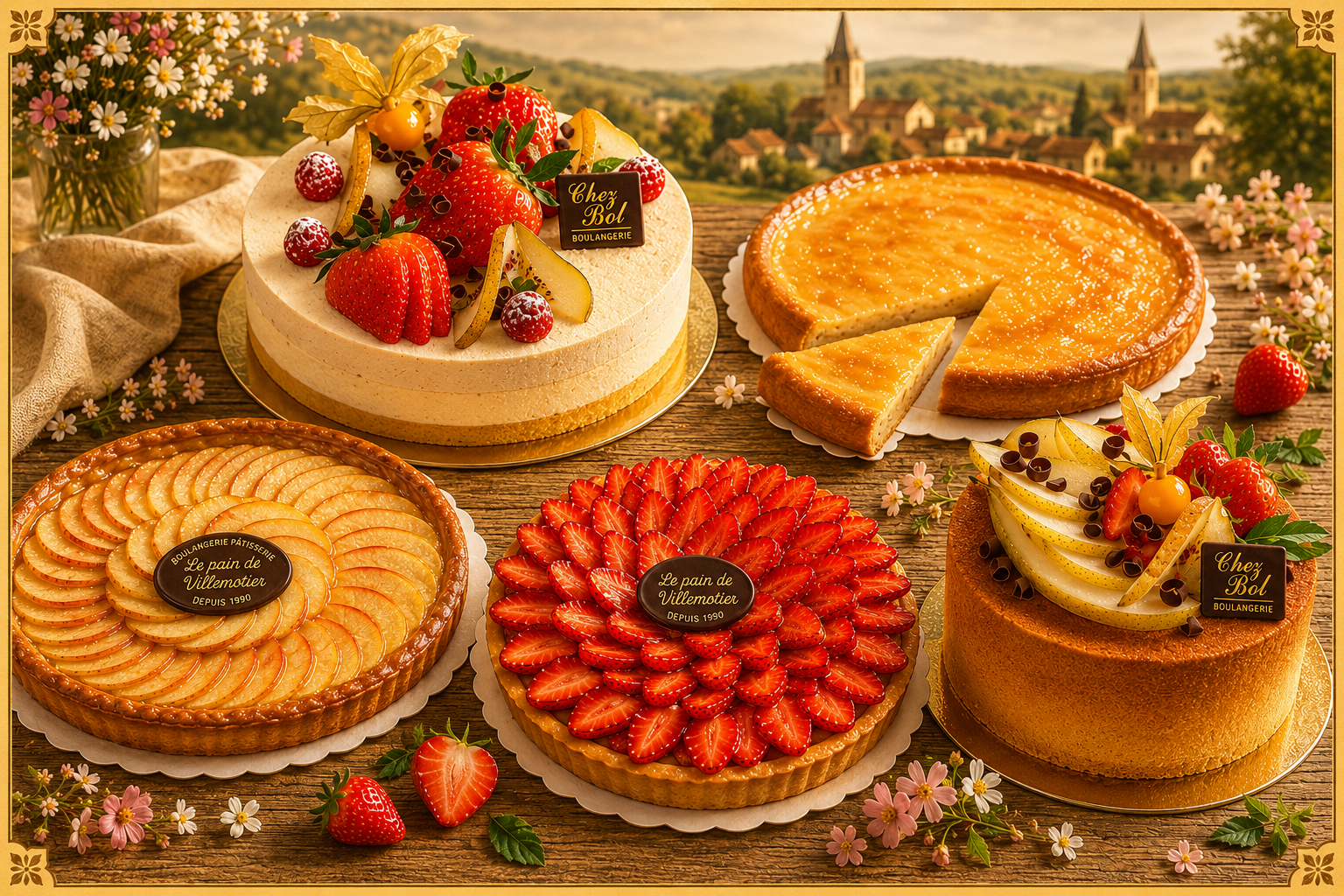 Tartes & entremets à partager