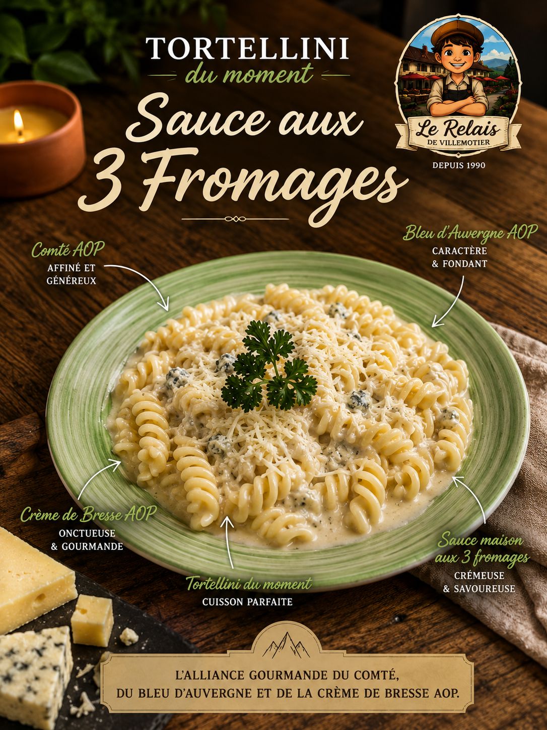 Tortellini sauce 3 fromages